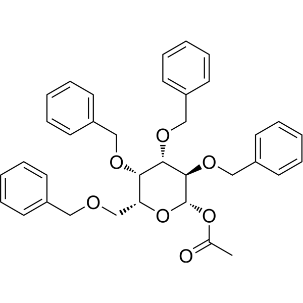β-D-Galactopyranose,2,3,4,6-tetrakis-O-(phenylmethyl),1-acetate 3866-62-4